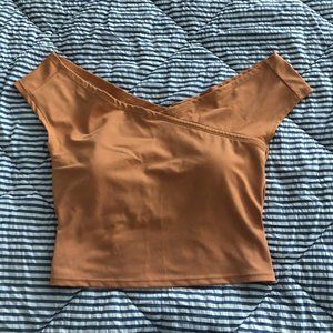 Kortni Jeane Medium Golden Off The Shoulder Top GUC